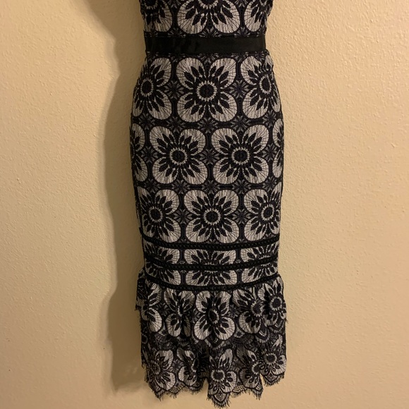 NWT Banana Republic black lace midi dress 4 - Picture 4 of 8
